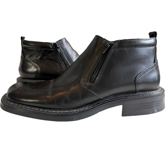 BOTTESINI MEN’S BLACK LEATHERMID RISE DRESS SHOE - SIZE 9 - EUC! - Picture 2 of 13